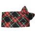 Christmas Tartan Plaid Cummerbund and Bow Tie Set