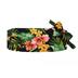 Hawaiian Melia, Lau Lau, Red Kokio Floral Cummerbund and Bow Tie Set