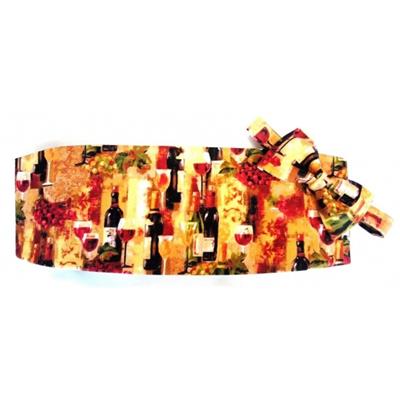 Wine Bottles II Cummerbund and Tie Set