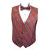 Red Stewart Holiday Tartan Plaid Tuxedo Vest and Bow Tie Set