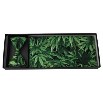 Cannabis Bliss Cummerbund and Bow Tie