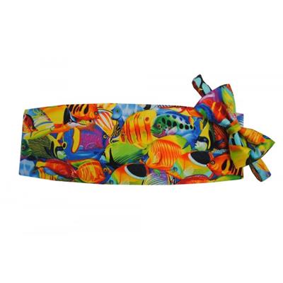 Hawaiian Tropical Salt Water Fish Cummerbund and Tie