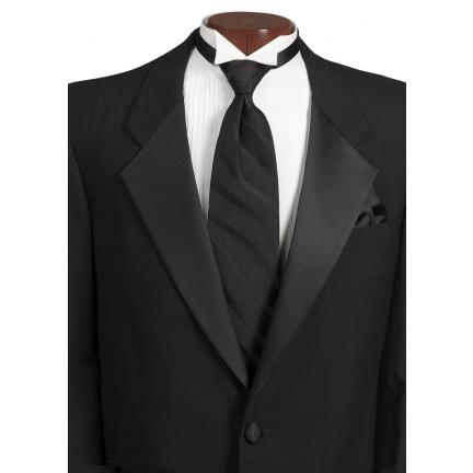 Black Metro Necktie and Handkerchief Set