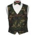 Camouflage Tuxedo Vest and Bow Tie Set