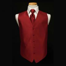 Custom Color Luxury Vest and Tie Set