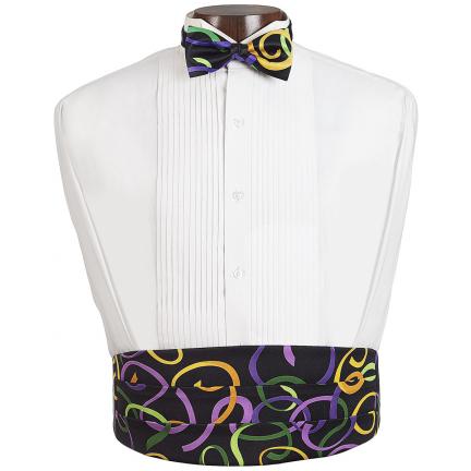 Fat Tuesday Cummerbund and Bow Tie Set