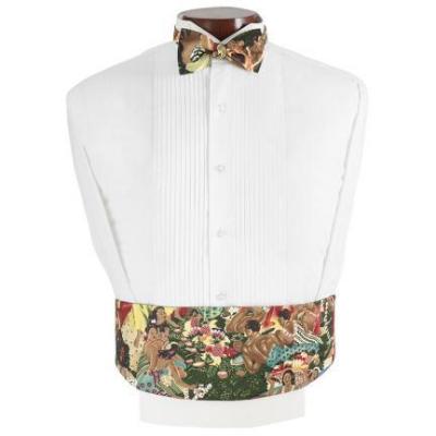 Hawaiian Luau Cummerbund and Bow Tie Set 