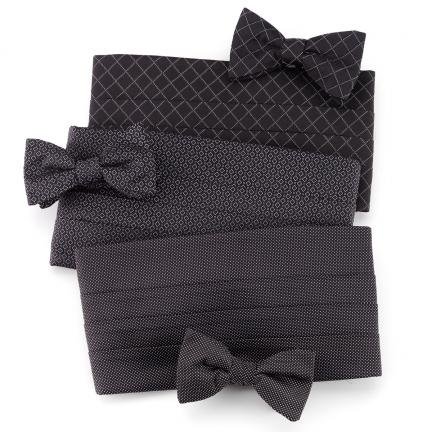 Joseph Abboud Domino Cummerbund and Tie Set