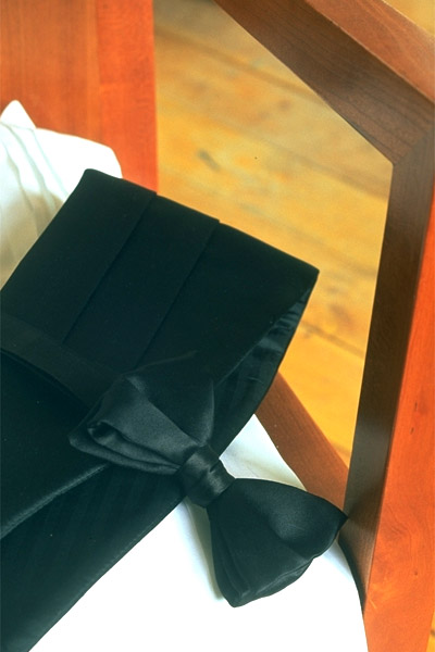 Big and Tall Silk Cummerbund and Bow Tie Set