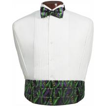 Mardi Gras Bourbon Street Cummerbund and Bow Tie Set