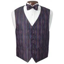 Multicolor Vest and Bow Tie Set