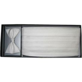 Perry Ellis Herringbone Cummerbund and Bow Tie Set