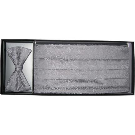 Perry Ellis Thin Paisley Cummerbund and Bow Tie Set