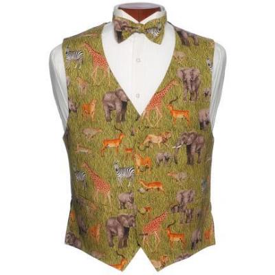 Safari Tuxedo Vest and Bow Tie Set