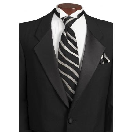 Silver Metro Necktie and Handkerchief Set