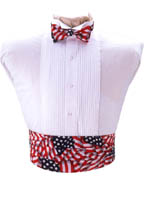 Stars and Stripes Cummerbund and Tie Set