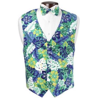 Tropical Brights Vest and Bow Tie Set