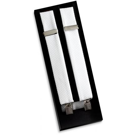 White Piqu&eacute; Suspenders