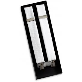 White Piqu&eacute; Suspenders