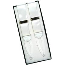 White Silk Suspenders