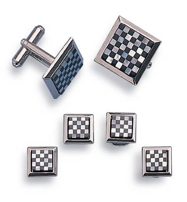 Checkmate Cufflinks and Studs