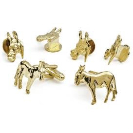 Democrat Donkey Cufflink and Stud Set