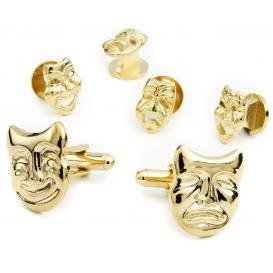 Drama Masks Cufflink and Stud Set