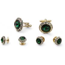 Emerald Cufflink and Stud Set