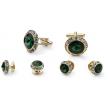 Emerald Cufflink and Stud Set