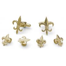 Fleur de lis Cufflink and Stud Set