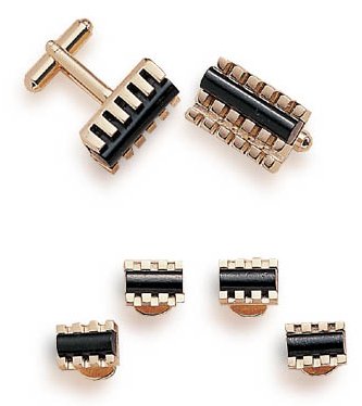 Gold Berlin Cufflinks and Studs