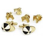 Horse and Jockey Cufflink and Stud Set