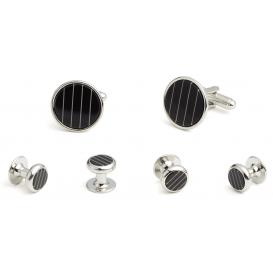Cinema Sterling Silver Cufflink and Stud Set