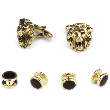 Lions Head Cufflink and Stud Set