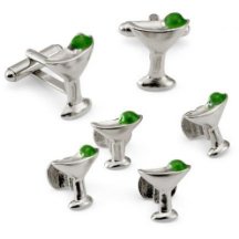 Martini Cufflinks and Stud Set