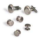 Mirrored Rope Cufflinks and Studs