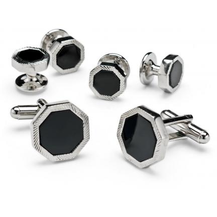 Octagon Cuffllinks and Studs