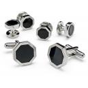 Octagon Cufflink and Stud Set