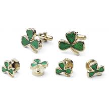 Shamrock Cufflink and Stud Set