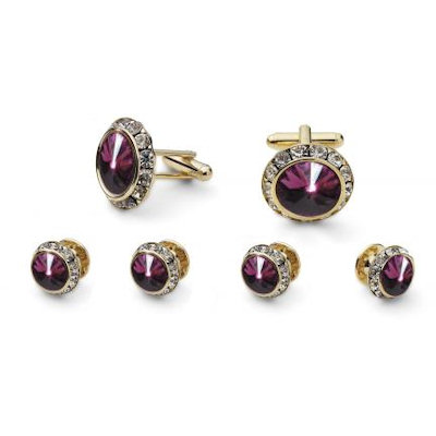 Royal Purple Cufflinks and Studs