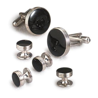 Beveled Black Onyx Cufflinks