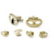 Mardi Gras Masks Cufflink and Stud Set