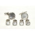 Radius Edge Mother of Pearl Cufflinks and Studs