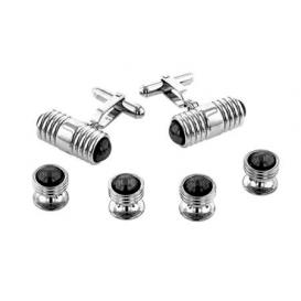 Hematite End Cuffllinks and Studs