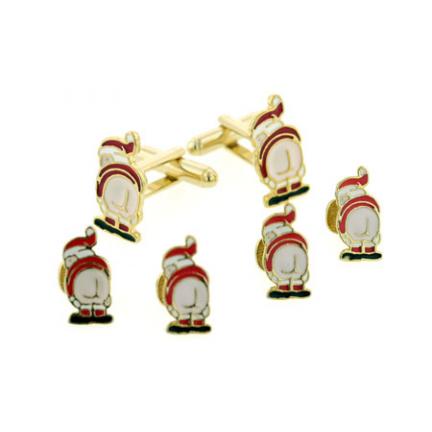 Mooning Santa Cuffllinks and Studs