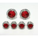 Ruby Red Cufflink and Stud Set