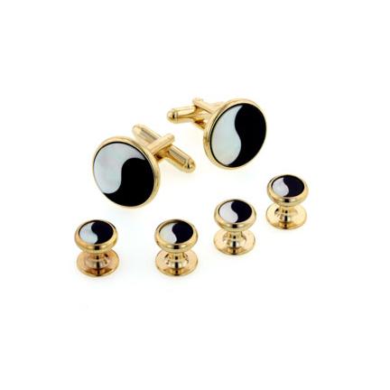 Yin Yang Cuffllinks and Studs