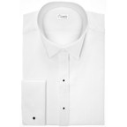 Carlo in White Wingtip Collar Tuxedo Shirt