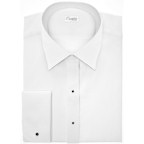 Dominic in White Laydown Collar Tuxedo Shirt