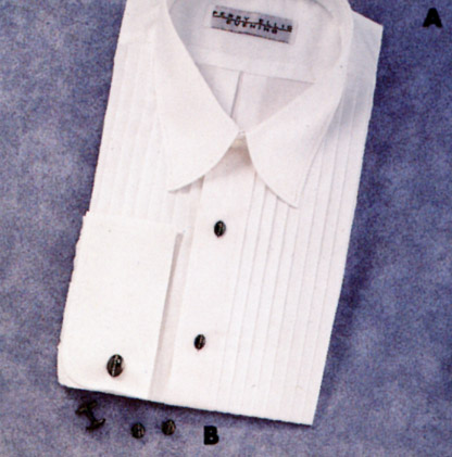 Perry Ellis Spread Collar Tuxedo Shirt